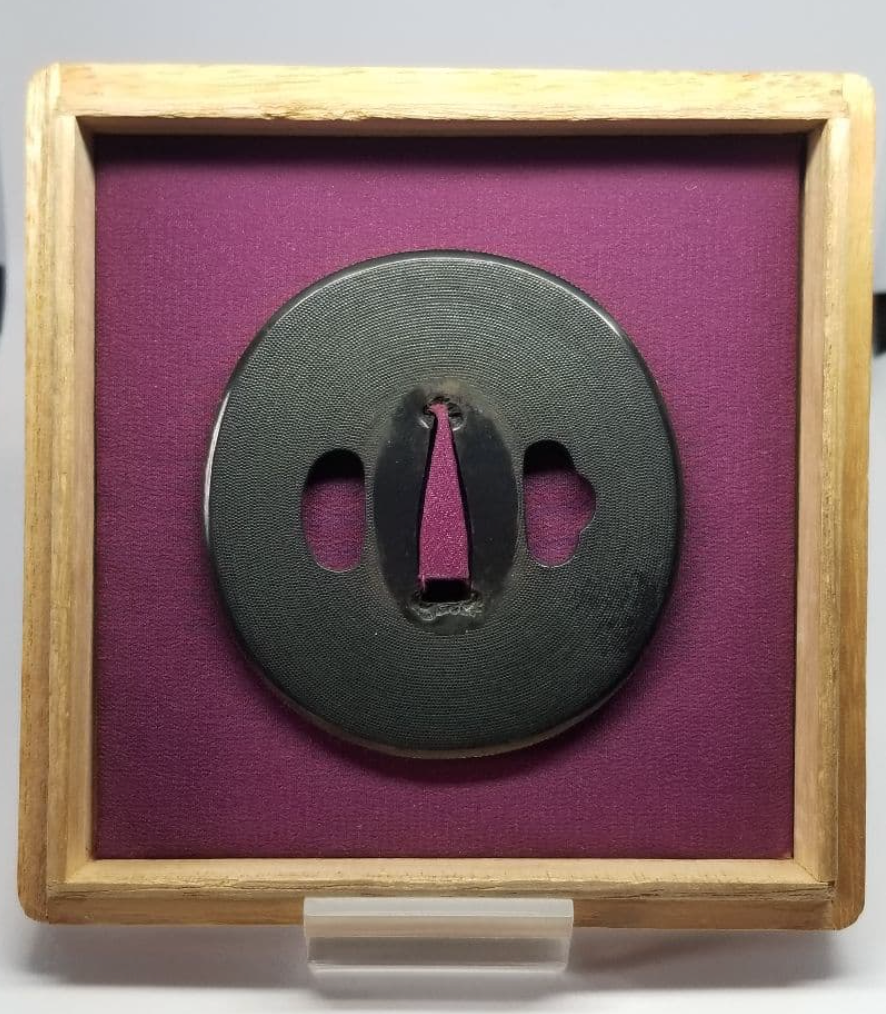 Iron Sukashi Tsuba Yasudai Edo era 1700s with NBTHK Tokubetsu Hozon Tosogu