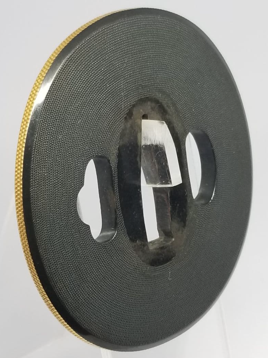 Iron Sukashi Tsuba Yasudai Edo era 1700s with NBTHK Tokubetsu Hozon Tosogu