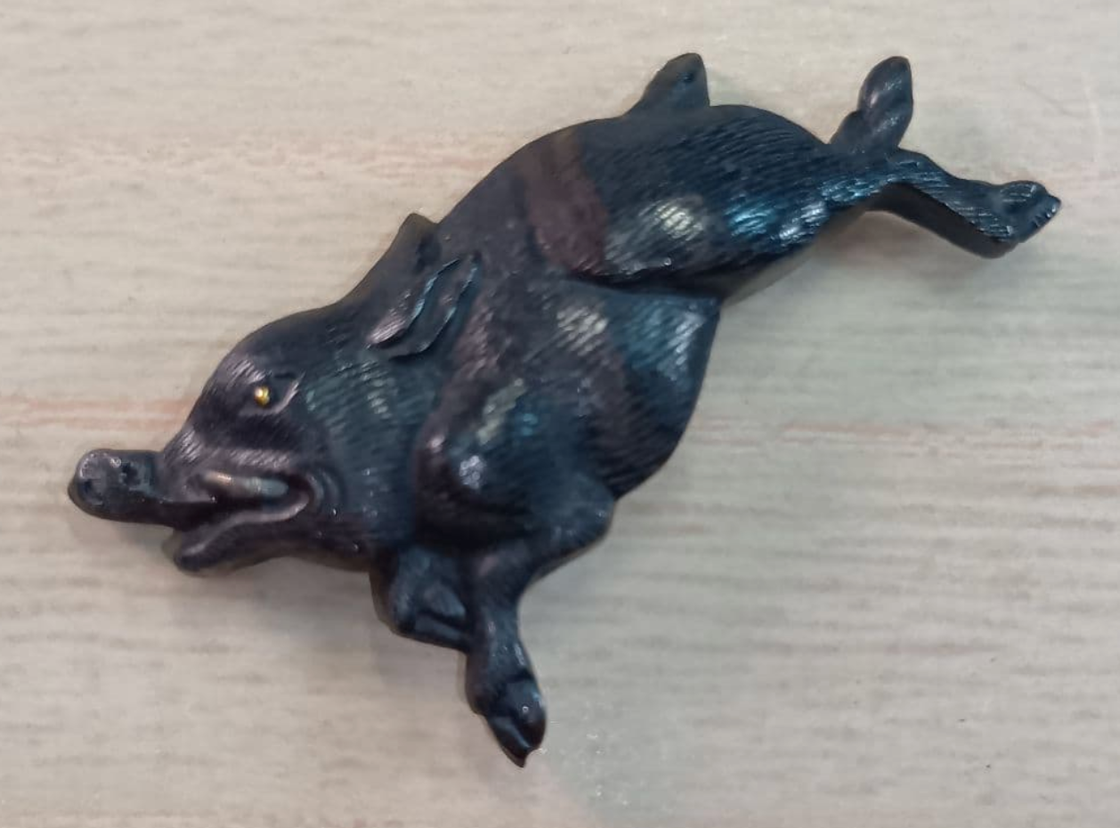 Boar Motif Menuki Edo era 1700s NBTHK Certificate