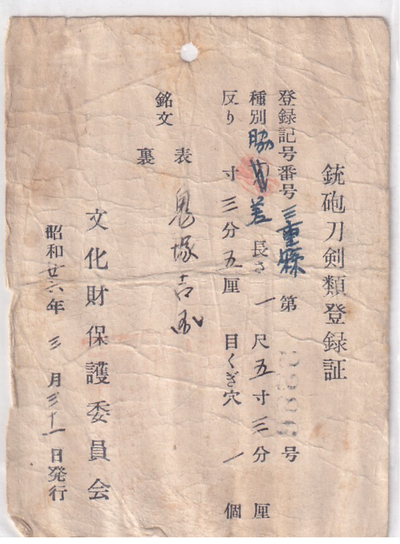 Japanese Sword Wakizashi 46.36cm Onizuka Yoshikuni 鬼塚吉国 Edo era 1500s Certificate