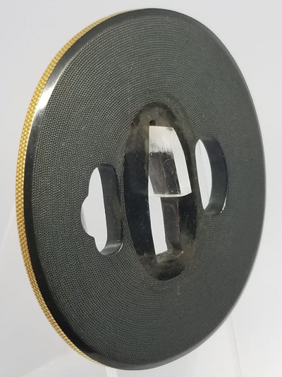 Iron Sukashi Tsuba Yasudai Edo era 1700s with NBTHK Tokubetsu Hozon Tosogu