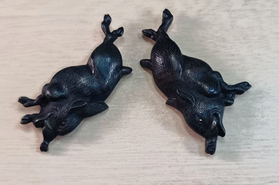 Boar Motif Menuki Edo era 1700s NBTHK Certificate